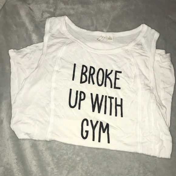 White and black workout tank top - Picture 1 of 1